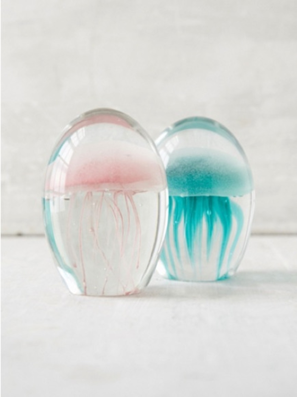 Urban Outfitters Glass Jellyfish Paperweight - Pink
